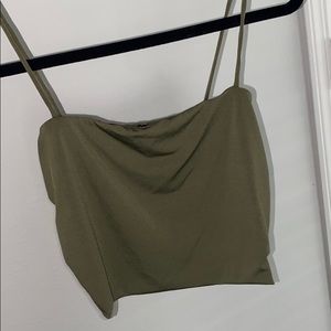 Green crop top